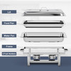BLUEBOW 4 PACK CHAFING DISHES FOR BUFFET SET - SILVER BLUEBOW 4 PACK CHAFING DISHES FOR BUFFET SET - SILVER