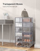 SONGMICS SHOE BOXES PACK OF 12 SHOE STORAGE ORGANIZERS ULSP006G12 - GRAY SONGMICS SHOE BOXES PACK OF 12 SHOE STORAGE ORGANIZERS ULSP006G12 - GRAY