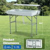 Real Relax Two-Tier Portable Cooler Table Fill and Chill Desk Beverage White Real Relax Two-Tier Portable Cooler Table Fill and Chill Desk Beverage White