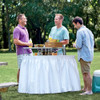 Real Relax Two-Tier Portable Cooler Table Fill and Chill Desk Beverage White Real Relax Two-Tier Portable Cooler Table Fill and Chill Desk Beverage White