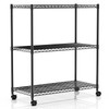 SIMPLE DELUXE HEAVY DUTY 3-TIER STORAGE SHELVES 750LB CAPACITY - BLACK SIMPLE DELUXE HEAVY DUTY 3-TIER STORAGE SHELVES 750LB CAPACITY - BLACK