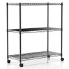 SIMPLE DELUXE HEAVY DUTY 3-TIER STORAGE SHELVES 750LB CAPACITY - BLACK SIMPLE DELUXE HEAVY DUTY 3-TIER STORAGE SHELVES 750LB CAPACITY - BLACK