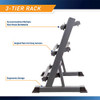 MARCY DELUXE THREE TIER METAL HOME WORKOUT WEIGHT RACK, DBR-86 - BLACK MARCY DELUXE THREE TIER METAL HOME WORKOUT WEIGHT RACK, DBR-86 - BLACK
