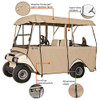 CLASSIC ACCESSORIES FAIRWAY DELUXE 4-SIDED 4-PERSON GOLF CART ENCLOSURE - SAND