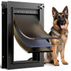 PETCOMING DOG DOOR ALL ALUMINUM 3 FLAPS HEAVY DUTY PETDOGS CATS CATS - BLACK PETCOMING DOG DOOR ALL ALUMINUM 3 FLAPS HEAVY DUTY PETDOGS CATS CATS - BLACK