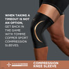 TOMMIE COPPER KNEE COMPRESSION SLEEVE 4D STRETCH & NON-SLIP FIT L/XL - BLACK
