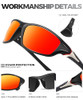 QALLY SunPolarized Sports Men's Sunglasses with UV400 Protection рed/grey/blue QALLY SunPolarized Sports Men's Sunglasses with UV400 Protection рed/grey/blue