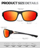 QALLY SunPolarized Sports Men's Sunglasses with UV400 Protection рed/grey/blue QALLY SunPolarized Sports Men's Sunglasses with UV400 Protection рed/grey/blue