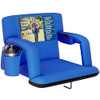 ALPCOUR RECLINING WIDE BLEACHER CHAIR WITH BACK SUPPORT, 21" WIDE - ROYAL BLUE