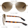 CARFIA Wide Temples Pilot Sunglasses for Men Polarized UV400 Protection CARFIA Wide Temples Pilot Sunglasses for Men Polarized UV400 Protection