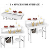 ALLPOP 2 TIERS FOLDING ICE COOLER TABLE WITH MATCHING SKIRT - WHITE New ALLPOP 2 TIERS FOLDING ICE COOLER TABLE WITH MATCHING SKIRT - WHITE New