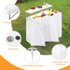 ALLPOP 2 TIERS FOLDING ICE COOLER TABLE WITH MATCHING SKIRT - WHITE New ALLPOP 2 TIERS FOLDING ICE COOLER TABLE WITH MATCHING SKIRT - WHITE New