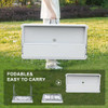 ALLPOP 2 TIERS FOLDING ICE COOLER TABLE WITH MATCHING SKIRT - WHITE New ALLPOP 2 TIERS FOLDING ICE COOLER TABLE WITH MATCHING SKIRT - WHITE New