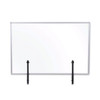 MASTERVISION PROTECTOR SERIES GLASS ALUMINUM DESKTOP DIVIDER - CLEAR New