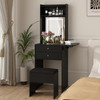 ARTETHYS SMALL VANITY DESK SET WITH 3 ADJUSTABLE MIRROR - IF018 - BLACK ARTETHYS SMALL VANITY DESK SET WITH 3 ADJUSTABLE MIRROR - IF018 - BLACK