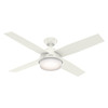 Hunter 52" Outdoor, Indoor Ceiling Fan with LED Light, 4 Blades, 59252 - White Hunter 52" Outdoor, Indoor Ceiling Fan with LED Light, 4 Blades, 59252 - White