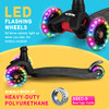 Scooters for Kids 3-12 Years Old, 4 Adjustable Height, 3 Light Up Wheels - Black Scooters for Kids 3-12 Years Old, 4 Adjustable Height, 3 Light Up Wheels - Black