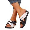 WMTOKK WOMEN'S SLIPPERS CASUAL FASHION NEW WEDGE HEEL SANDALS - SIZE: 9 - WHITE