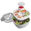 BENTGO SALAD - 54 OZ BOWL WITH 4-COMPARTMENT TRAY, REUSABLE T0774 - GRAY New