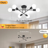 BOSCEOS MODERN SPUTNIK CHANDELIER 6-LIGHT CEILING LIGHTS FIXTURE - BLACK BOSCEOS MODERN SPUTNIK CHANDELIER 6-LIGHT CEILING LIGHTS FIXTURE - BLACK