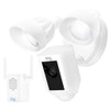 RING FLOODLIGHT CAM AND CHIME PRO HARDWIRED - WHITE RING FLOODLIGHT CAM AND CHIME PRO HARDWIRED - WHITE