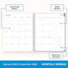 Blue Sky 2026 Weekly and Monthly Planner Calendar - Laila New