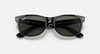 RAY BAN NEW WAYFARER CLASSIC 52-18 - BLACK FRAME/ GREEN LENS