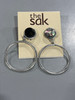 THE SAK BLACK MOP EARRINGS - SILVER/BLACK New