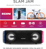 ION Slam Jam Weatherproof Bluetooth Speaker with Drum Sound Effects, Black