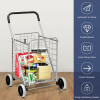 GENERIC FOLDING SHOPPING CART PORTABLE FOR GROCERY LAUNDRY TRAVEL - GRAY New