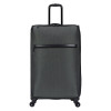 SKYLINE SOFTSIDE LARGE CHECKED SPINNER SUITCASE EXPANDABLE LUGGAGE - GRAY