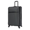 SKYLINE SOFTSIDE LARGE CHECKED SPINNER SUITCASE EXPANDABLE LUGGAGE - GRAY