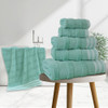 KATHY IRELAND 6-PIECE JACQUARD TOWEL SET - SAGE