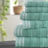 KATHY IRELAND 6-PIECE JACQUARD TOWEL SET - SAGE
