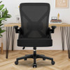 Paeceioni Airchros Office Chair, Ergonomic Fold-Up Armrests, - BLACK