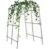 FOLLOOK GARDEN ARCH TRELLIS CLIMBING NON-WOVEN FABRIC 7.8FT TALL PE-COATED BLACK