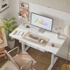 AGILESTIC STANDING DESK, 63 X 24 INCHES SIT STAND UP COMPUTER TABLE, WHITE