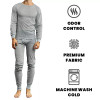 GALAXY BY HARVIC MEN'S 4-PIECE THERMAL SET (2-FULL SETS) - SIZE XL - GRAY/BLACK New
