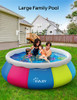 EVAJOY 10FT X 30IN ABOVE GROUND SWIMMING POOL EASY SET Inflatable RING MULTI