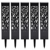 TOMMY BAHAMA SQUARE SOLAR BOLLARD LIGHTS, 35 LUMEN, 5-PACK - BLACK
