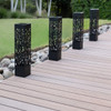 TOMMY BAHAMA SQUARE SOLAR BOLLARD LIGHTS, 35 LUMEN, 5-PACK - BLACK