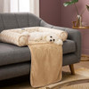 NICOLE MILLER NEW YORK PET KENDALL FLUTTED GEO COCOON COUCH PROTECTOR -TAUPE New