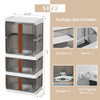 HAIXIN CLOSET ORGANIZERS AND STORAGE 77.6 GAL STACKABLE BINS - CLEAR New