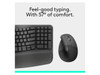 Logitech Wave Keys & Lift Vertical Mouse Ergonomic Wireless Keyboard and Mouse