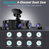 TEHCLIFE 4 CHANNEL 2.5K DASH CAM FRONT REAR LEFT RIGHT 170° TECHLIFE-S10 - BLACK