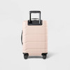 OPEN STORY HARDSIDE CARRY ON SPINNER SUITCASE - PINK