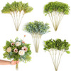 GAATEEK ARTIFICIAL GREENERY STEMS BOX SET - 30PCS WITH 4 KINDS OF MIXED - GREEN