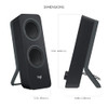 LOGITECH Z207 2.0 STEREO COMPUTER SPEAKERS WITH BLUETOOTH - BLACK