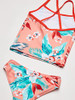 KANU SURF GIRLS MELANIE BEACH SPORT 2-PC UPF 50+ TANKINI SIZE: 14 - CORAL FLORAL New
