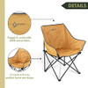 ARROWHEAD OUTDOOR Portable Folding Camping Quad Bucket Chair, Tan
